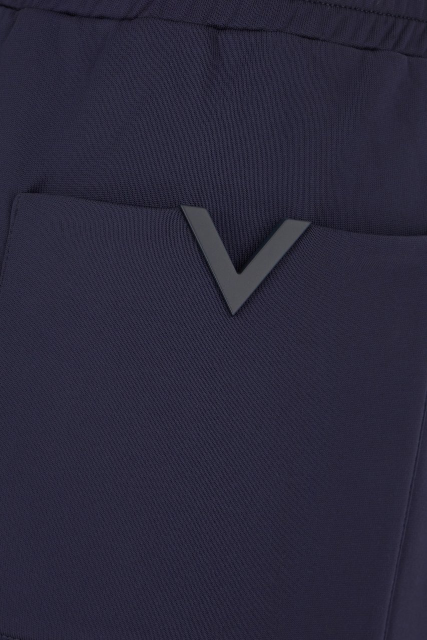 Valentino Valentino Navy blue nylon blend joggers Blauw