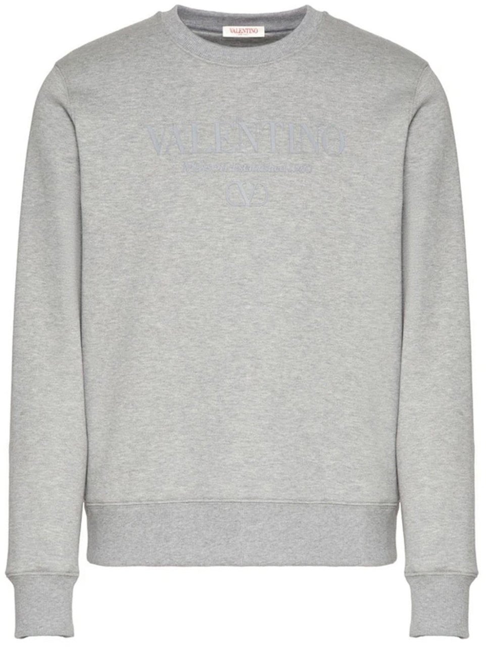 Valentino Valentino Garavani Cotton Logo Sweatshirt Grijs