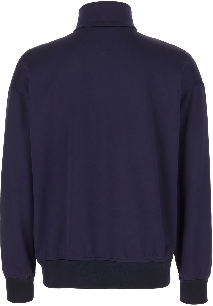 Valentino Valentino Midnight blue nylon blend sweatshirt Blauw