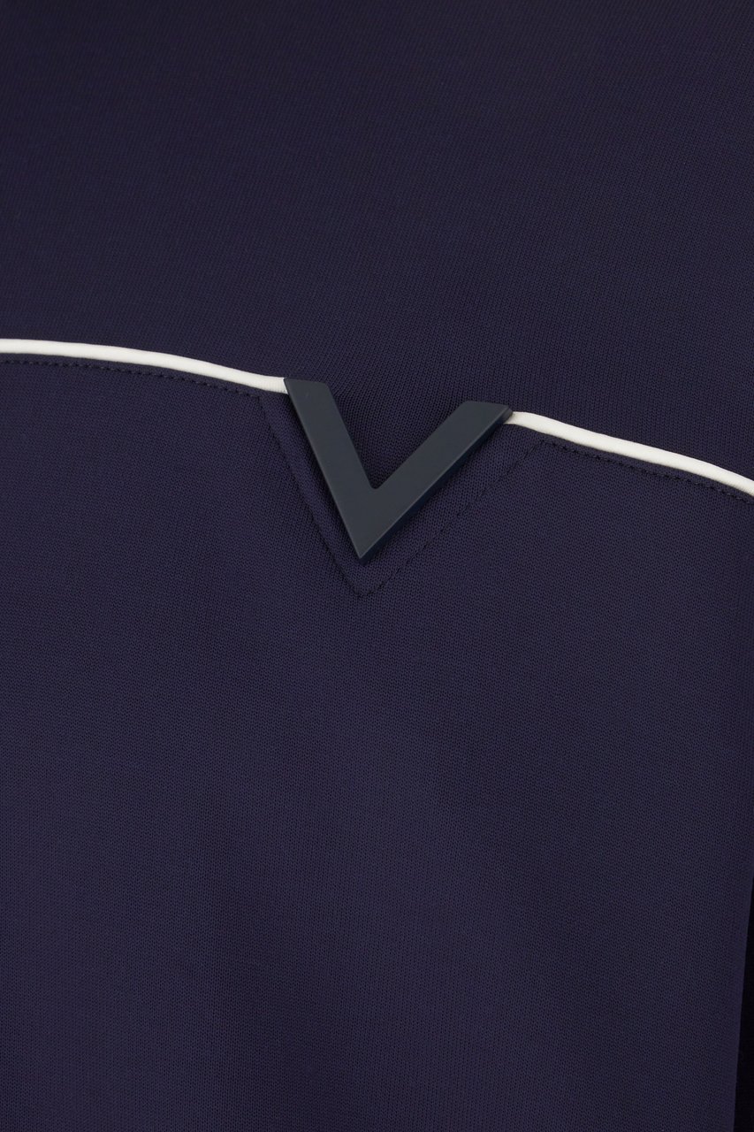 Valentino Valentino Midnight blue nylon blend sweatshirt Blauw