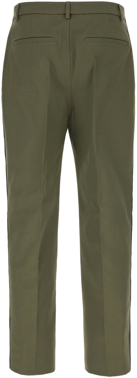Valentino Valentino Military green stretch cotton pants Groen