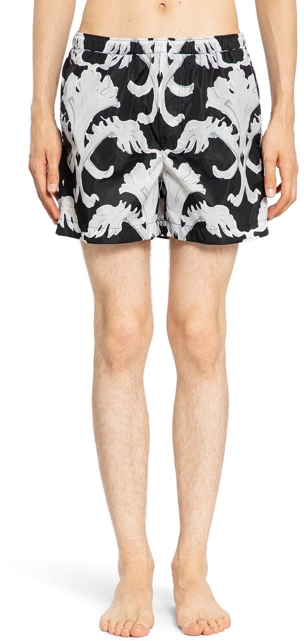 Valentino Valentino Metamorphos Wall-Print Swim Shorts Zwart