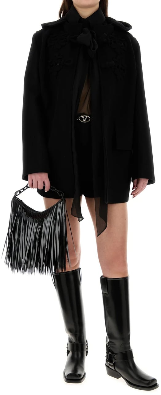 Valentino Valentino Garavani Mini Hobo VLogo Moon Shoulder Bag Zwart