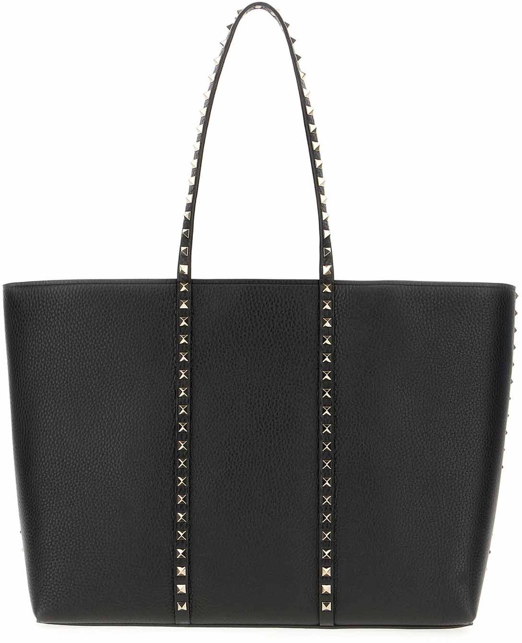 Valentino Valentino Black leather Rockstud shopping bag Zwart