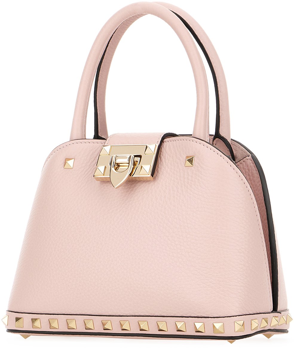 Valentino Valentino Pink leather small Rockstud handbag Roze