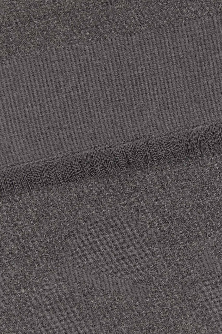 Valentino Valentino Dark grey wool blend scarf Grijs