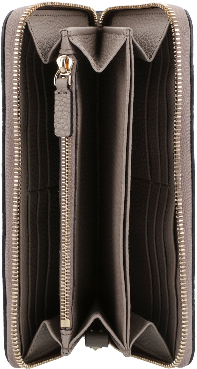Valentino Rockstud Grey Leather Wallet Grijs