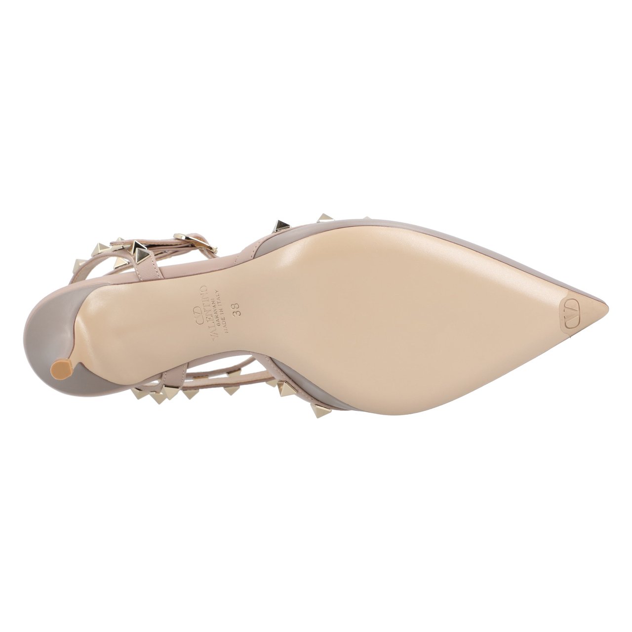 Valentino Rockstud Pointed-Toe Pumps Neutraal