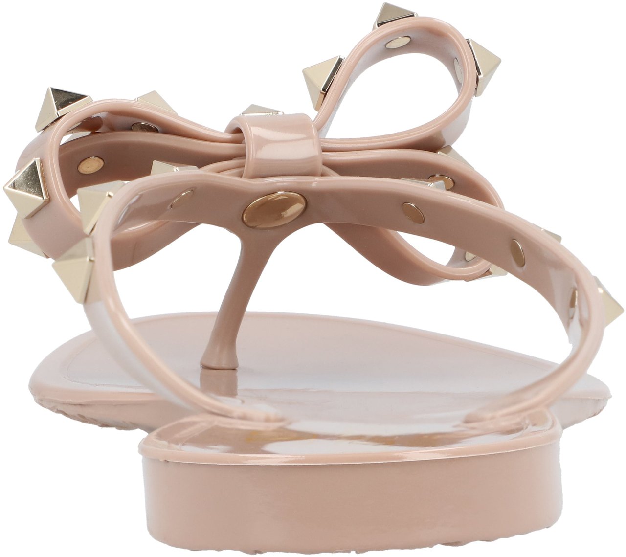 Valentino Rockstud Bow Flip Flops Neutraal