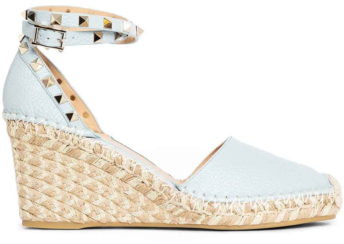 Valentino Valentino Garavani Rockstud Wedge Sandals Blauw