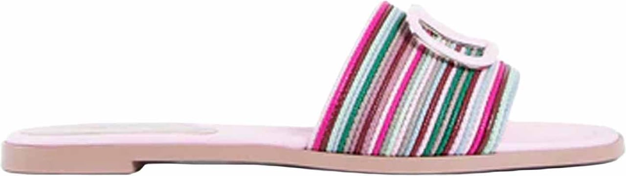 Valentino Valentino Garavani V Logo Signature Slides Roze