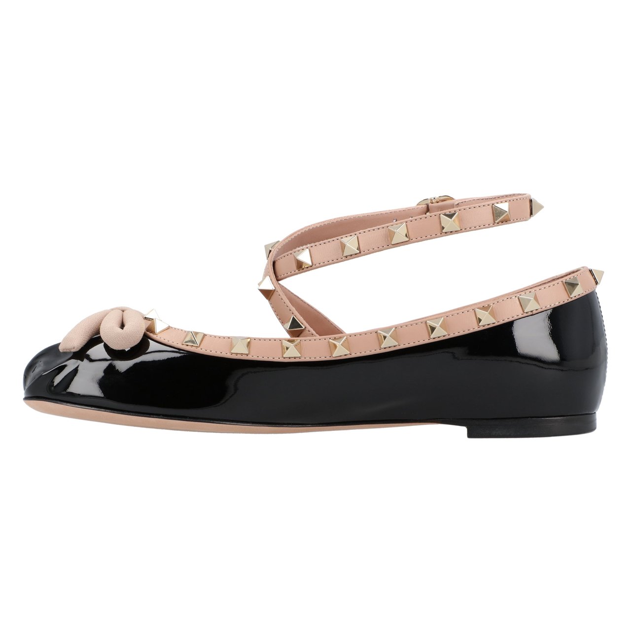 Valentino Rockstud Ballerina Shoes Black Zwart
