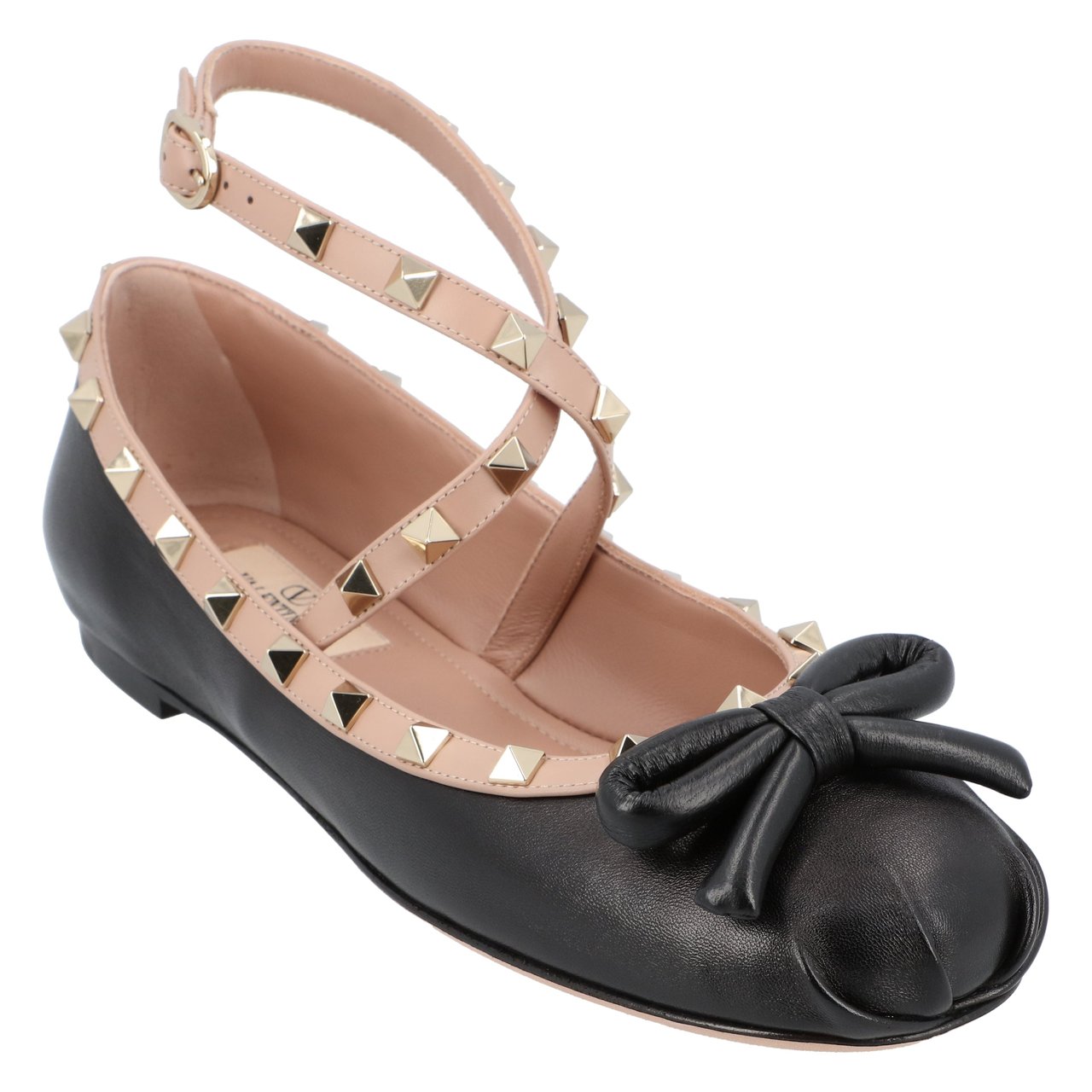 Valentino Rockstud Ballet Flats Black Zwart