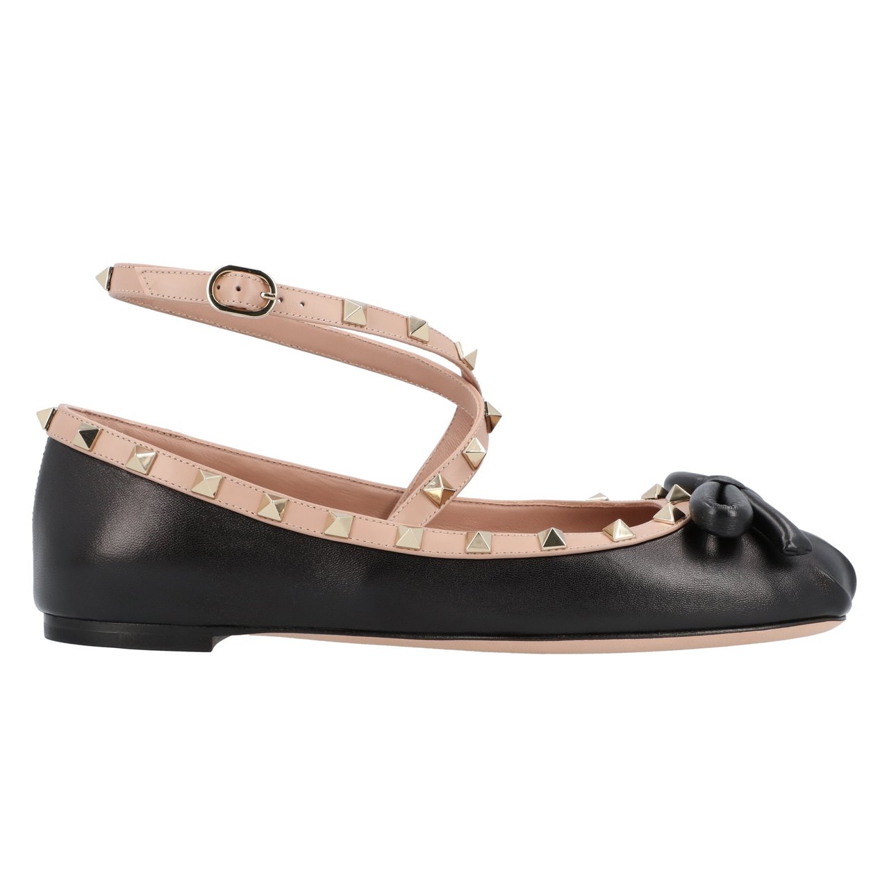 Valentino Rockstud Ballet Flats Black Zwart