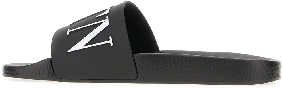 Valentino Valentino Black rubber slippers Zwart