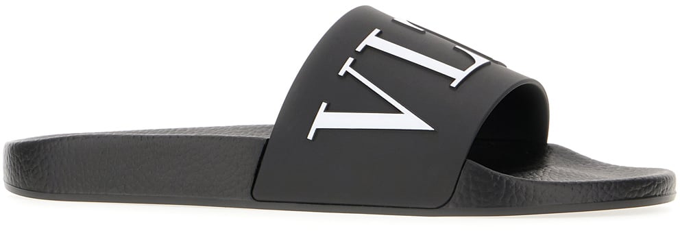 Valentino Valentino Black rubber slippers Zwart