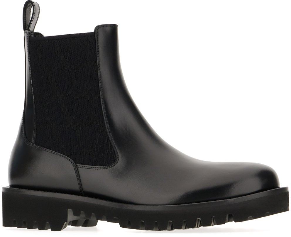 Valentino Valentino Black leather boots Zwart