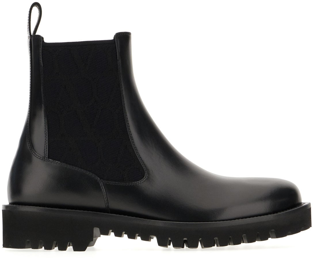 Valentino Valentino Black leather boots Zwart