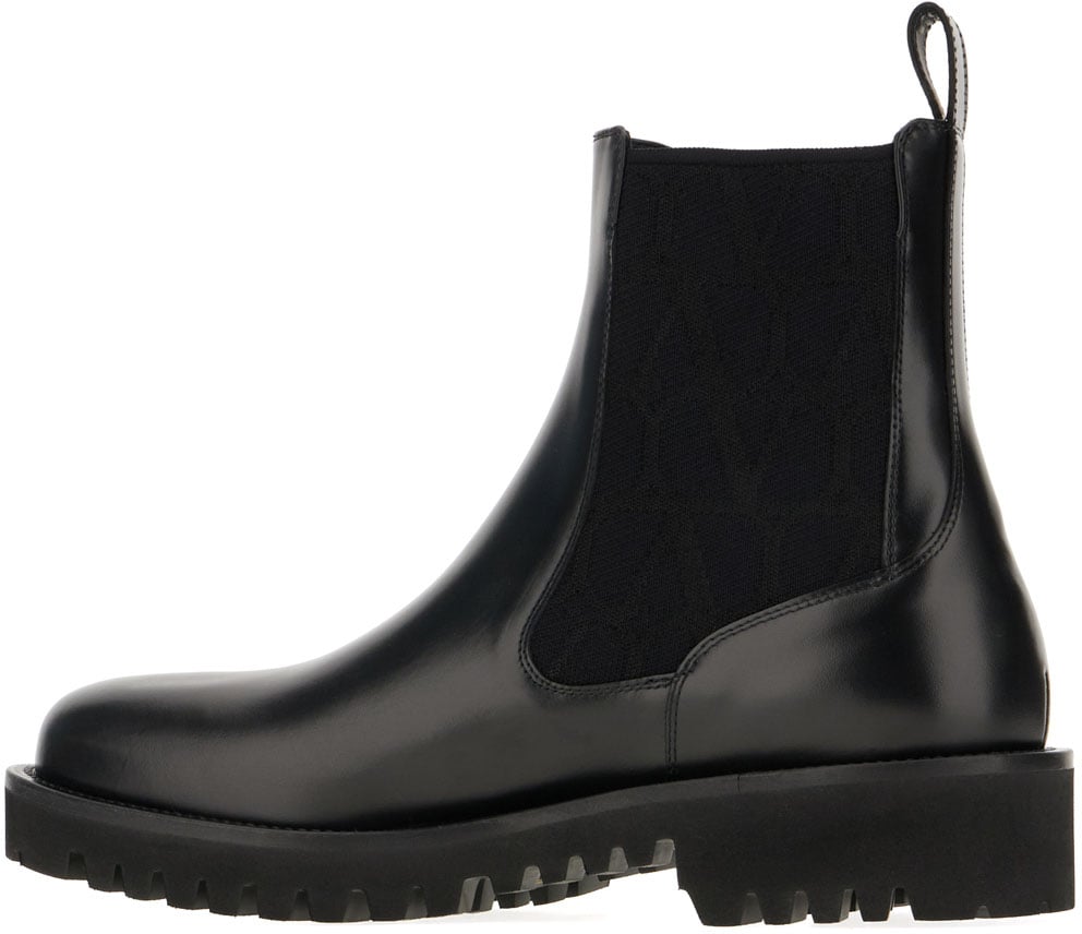 Valentino Valentino Black leather boots Zwart