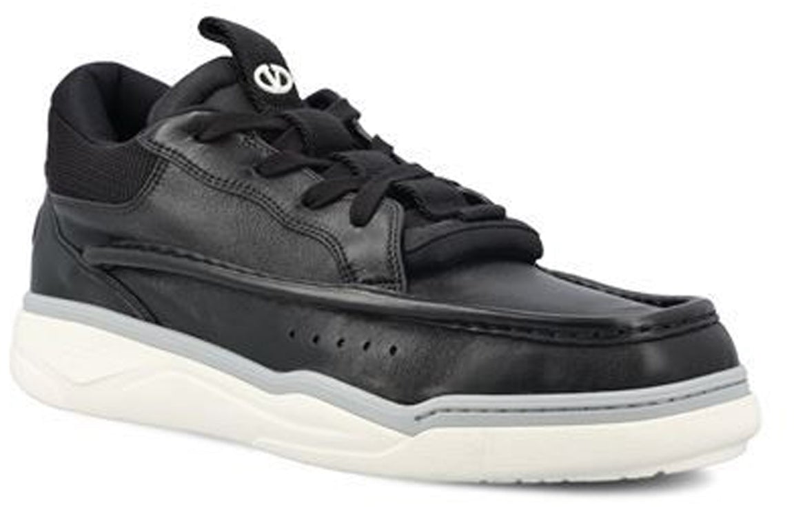 Valentino Valentino Garavani 'Hybrid Rainboot' Leather Sneakers Zwart