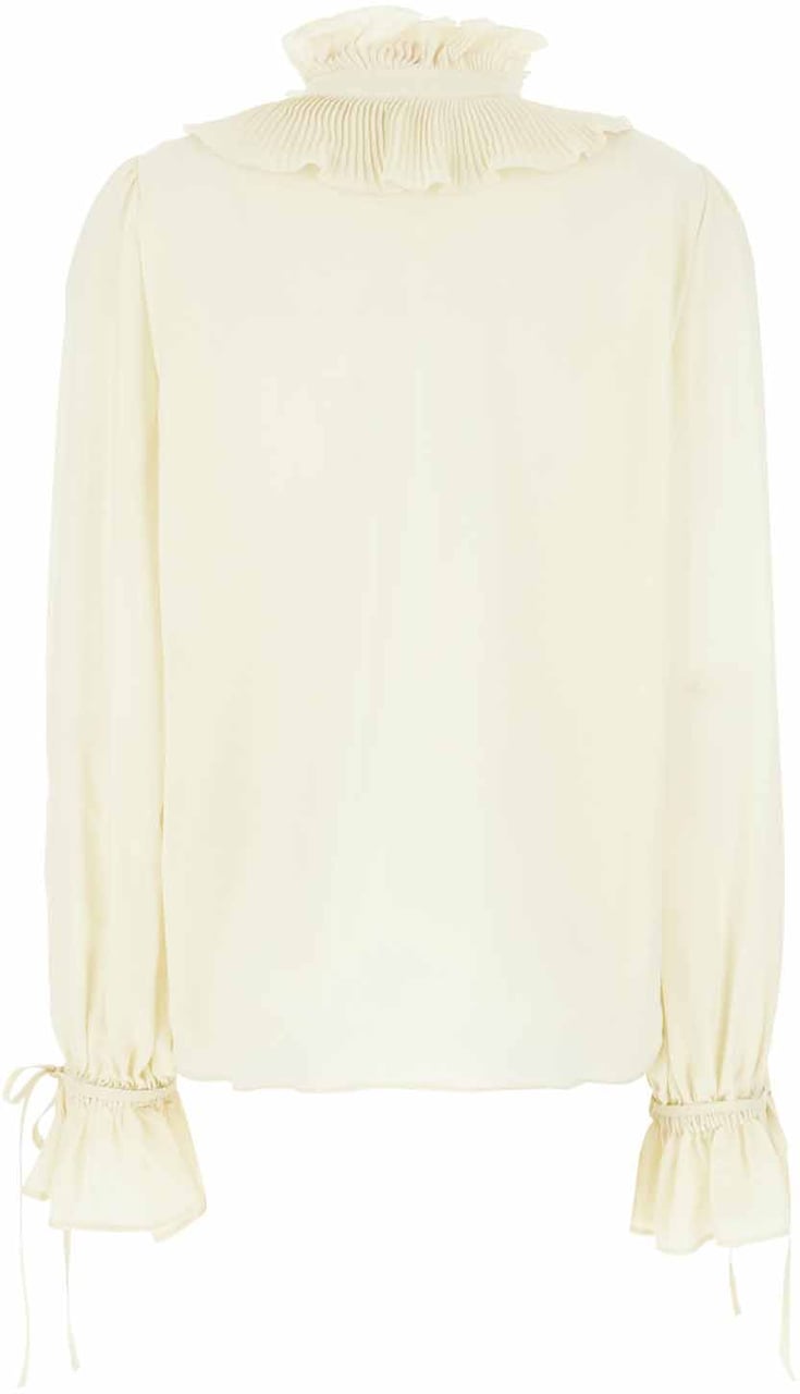 Valentino Valentino Pastel yellow silk blouse Geel
