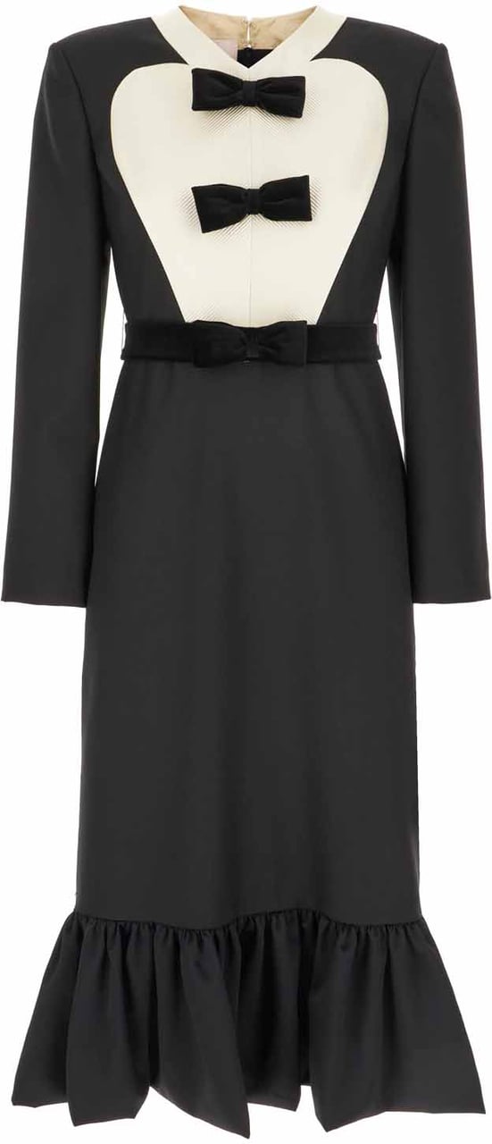 Valentino Valentino Black wool dress Zwart