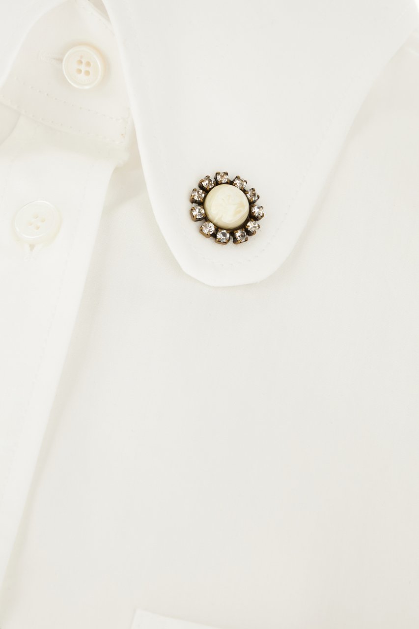 Valentino Valentino White poplin shirt Wit