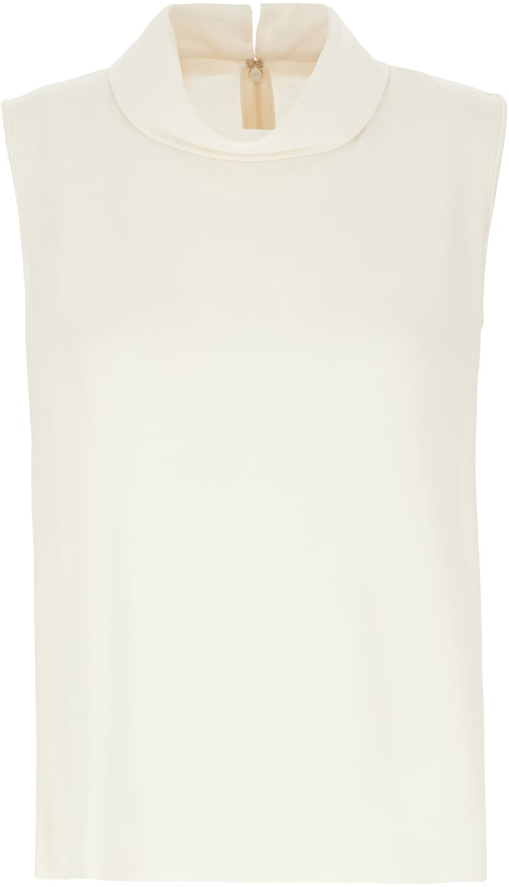 Valentino Valentino Ivory silk blouse Neutraal