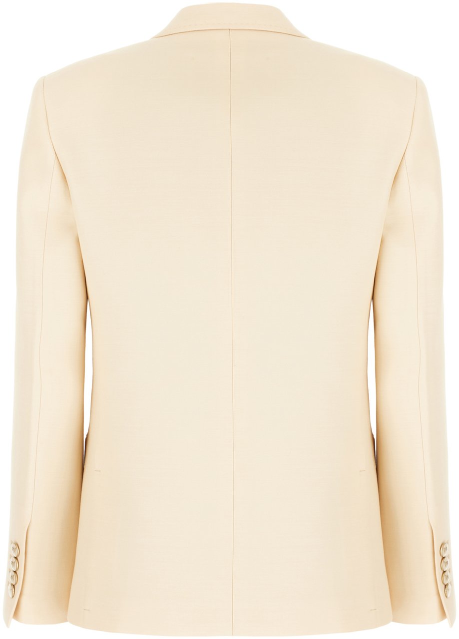 Valentino Valentino Cream wool blend blazer Geel