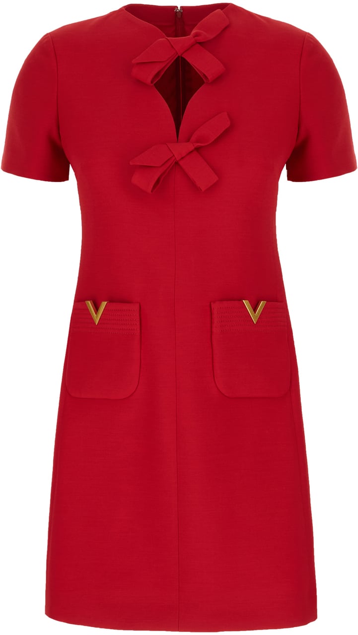 Valentino Valentino Red wool blend mini dress Rood