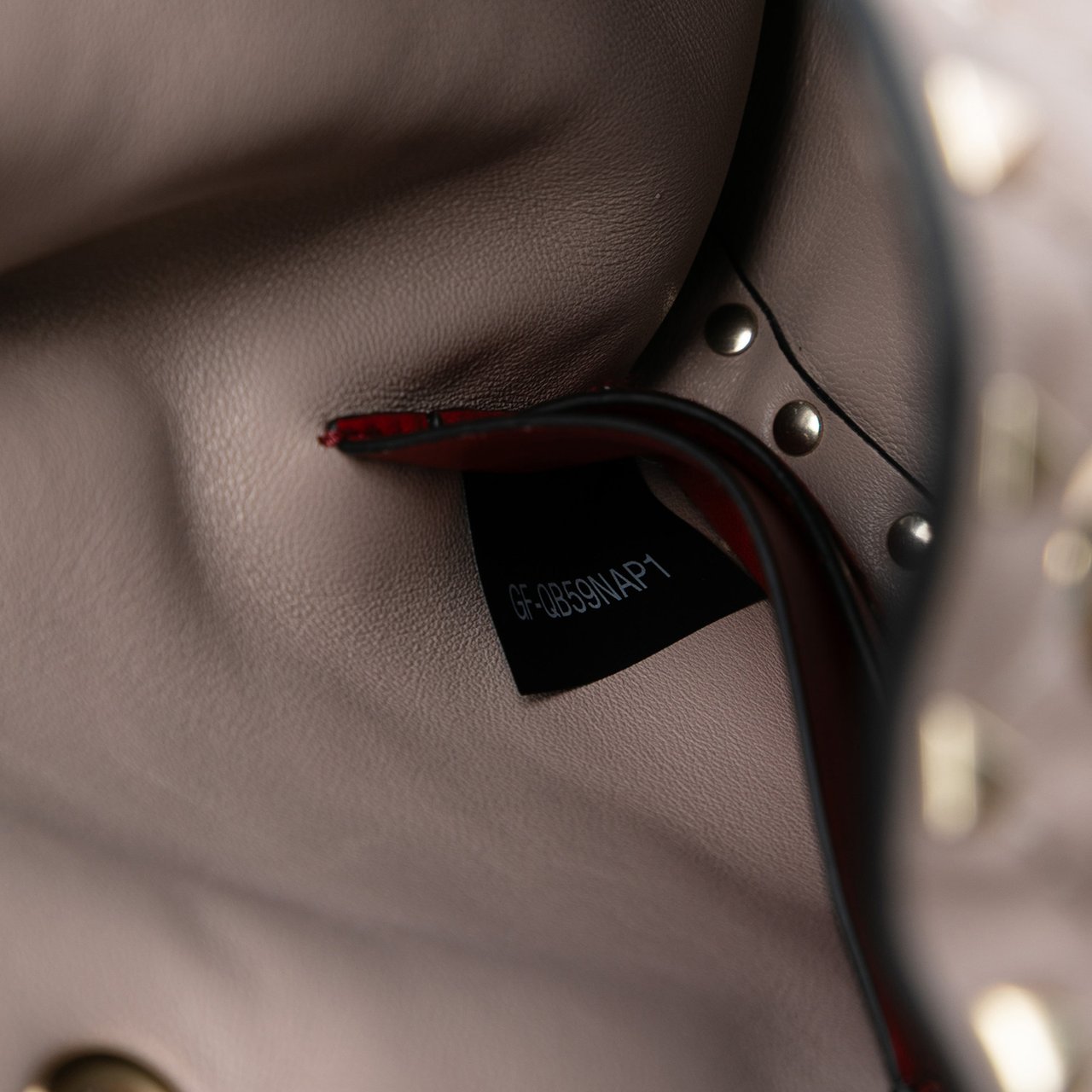 Valentino Small Leather Rockstud Spike Bucket Bag Bruin