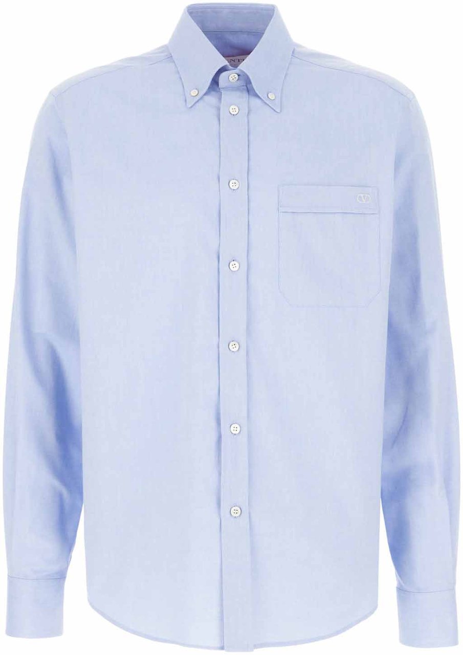 Valentino Valentino Light blue oxford shirt Lichtblauw