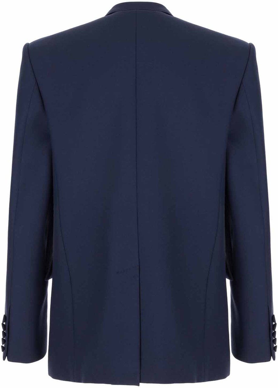 Valentino Valentino Navy blue wool blazer Blauw