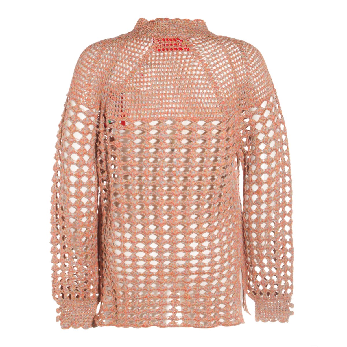 Valentino Ocra Linen High Collar Top Neutraal