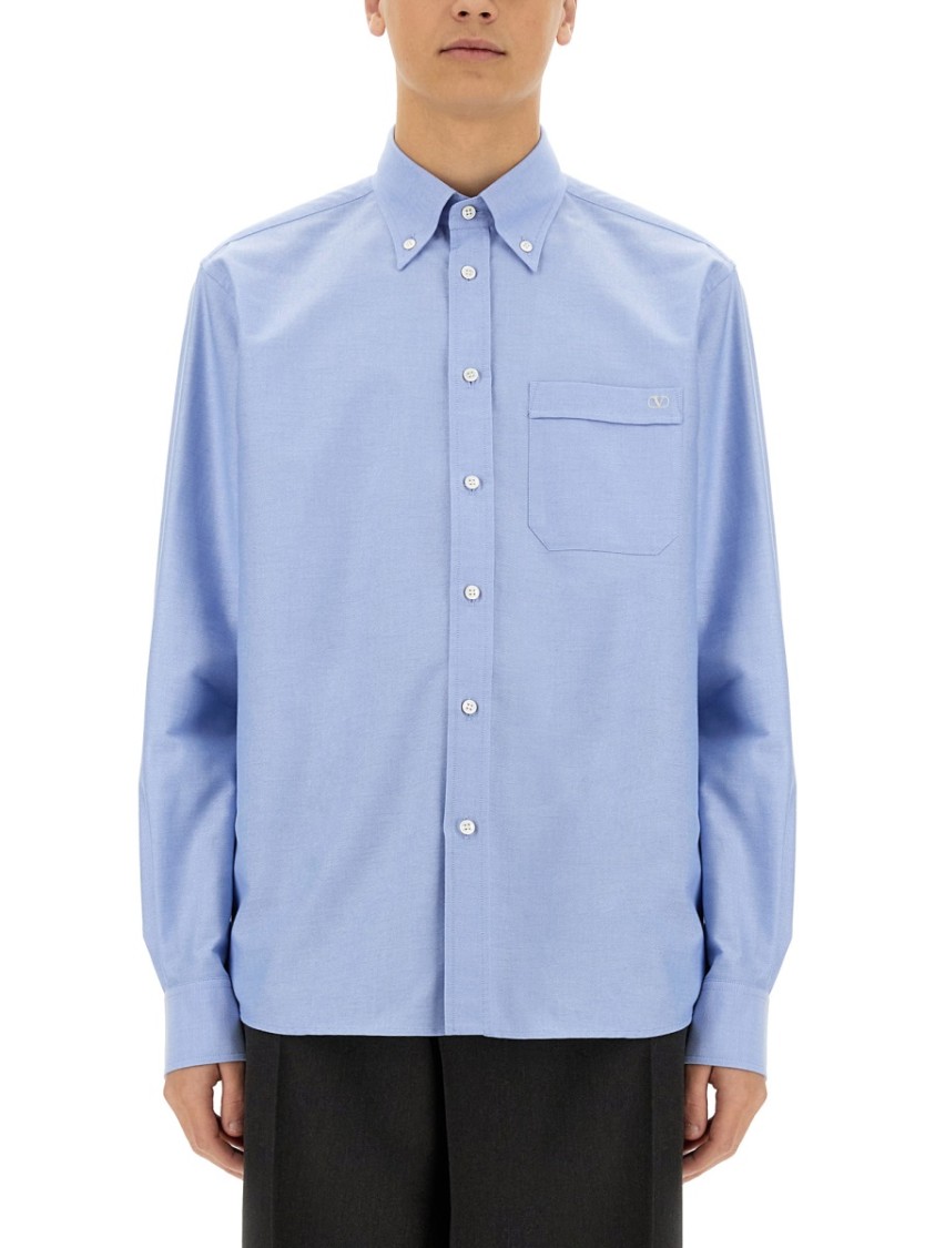 Valentino "Vlogo Signature" Shirt Blauw