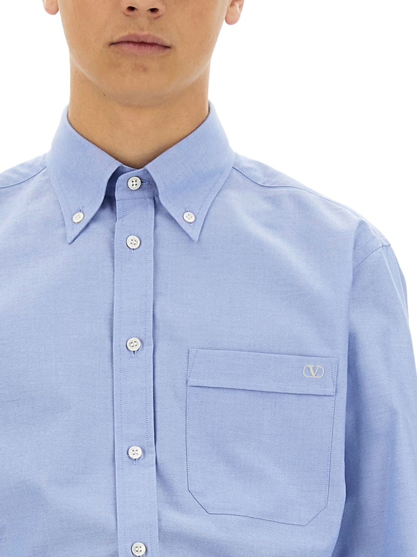 Valentino "Vlogo Signature" Shirt Blauw