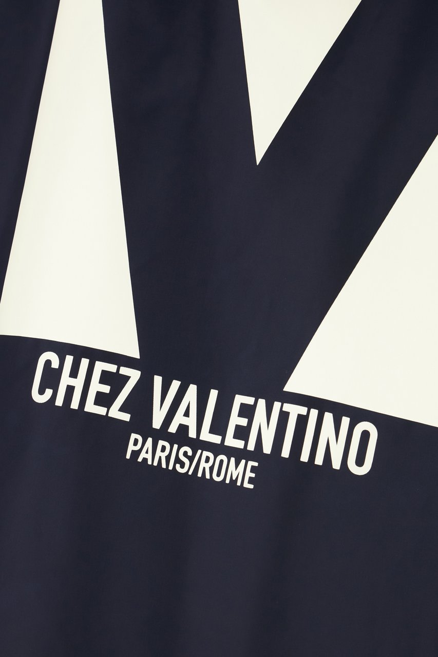 Valentino Valentino Midnight blue nylon jacket Blauw