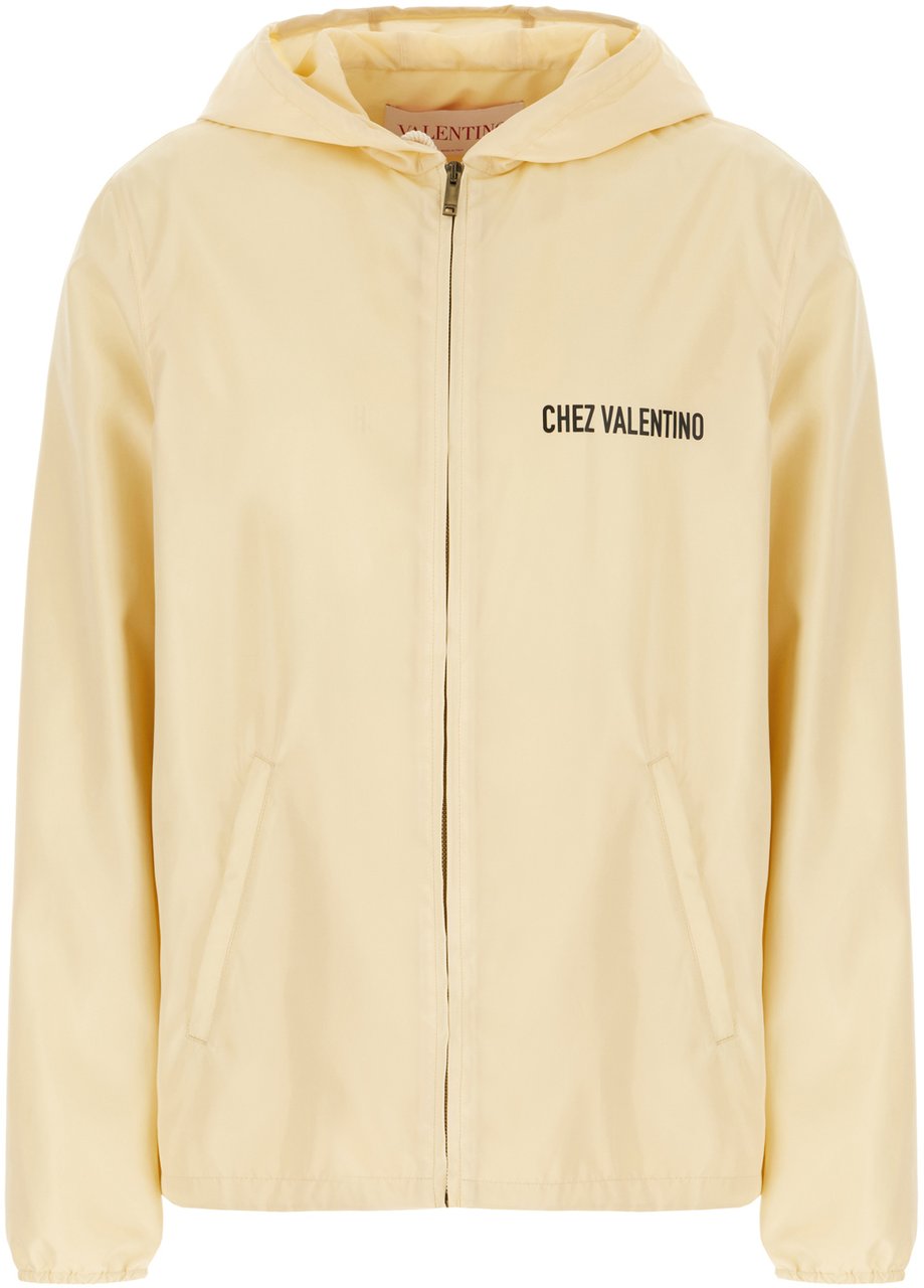 Valentino Valentino Cream nylon jacket Geel