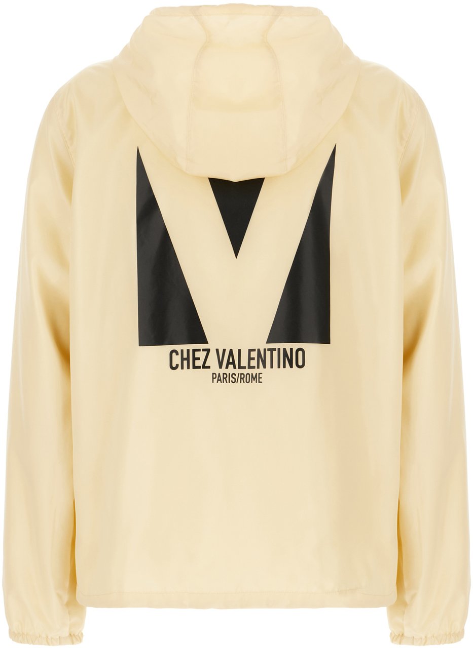Valentino Valentino Cream nylon jacket Geel