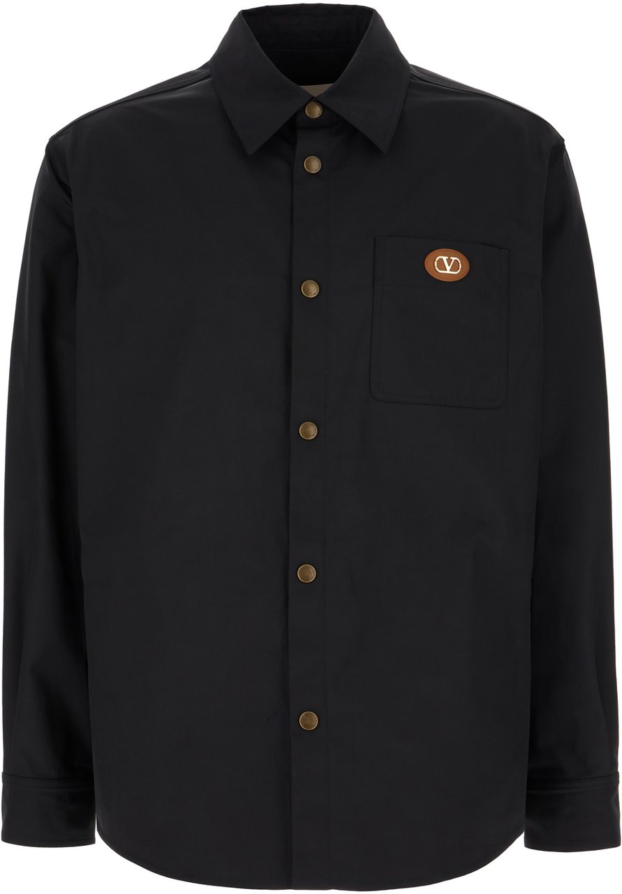 Valentino Valentino Black fabric shirt Zwart