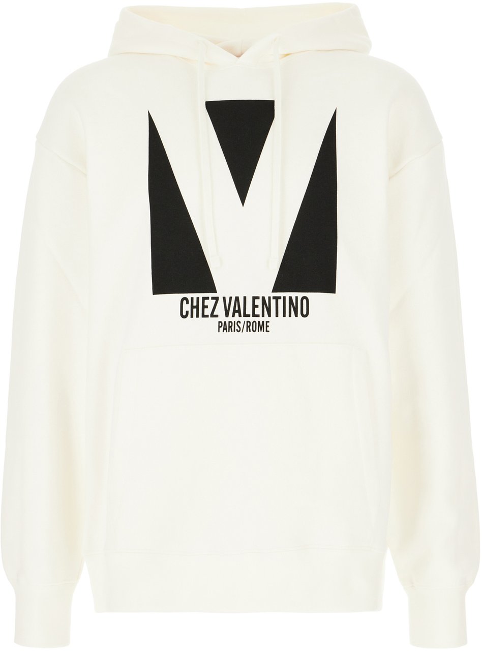 Valentino Valentino Ivory cotton sweatshirt Neutraal