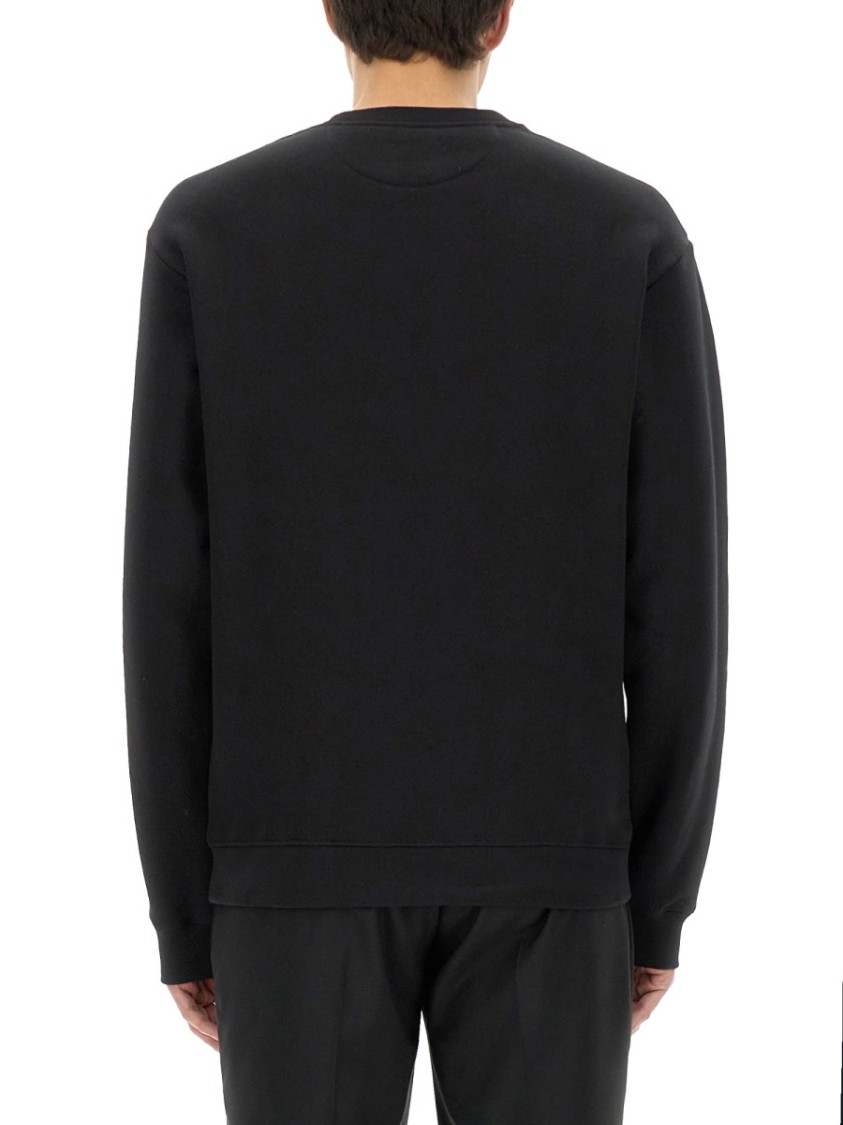 Valentino Cotton Crewneck Sweatshirt With Patch Zwart