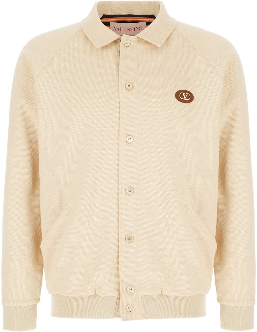 Valentino Valentino Sand cotton blend jacket Neutraal