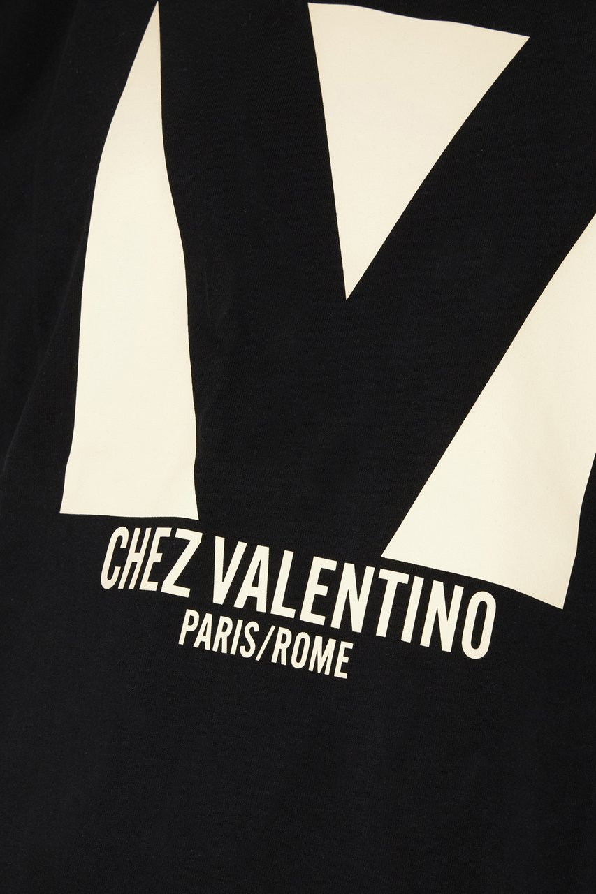Valentino Valentino Black cotton t-shirt Zwart