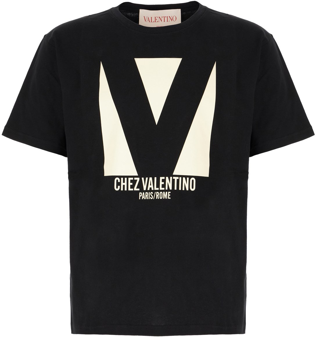 Valentino Valentino Black cotton t-shirt Zwart