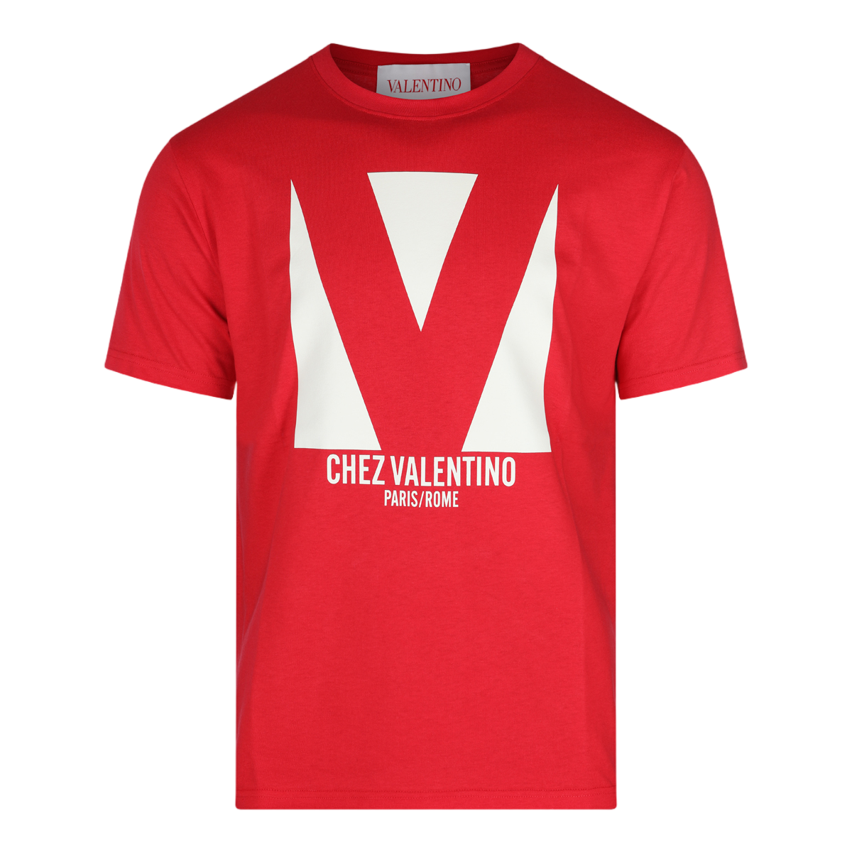 Valentino Cotton T-Shirt With Print Rood