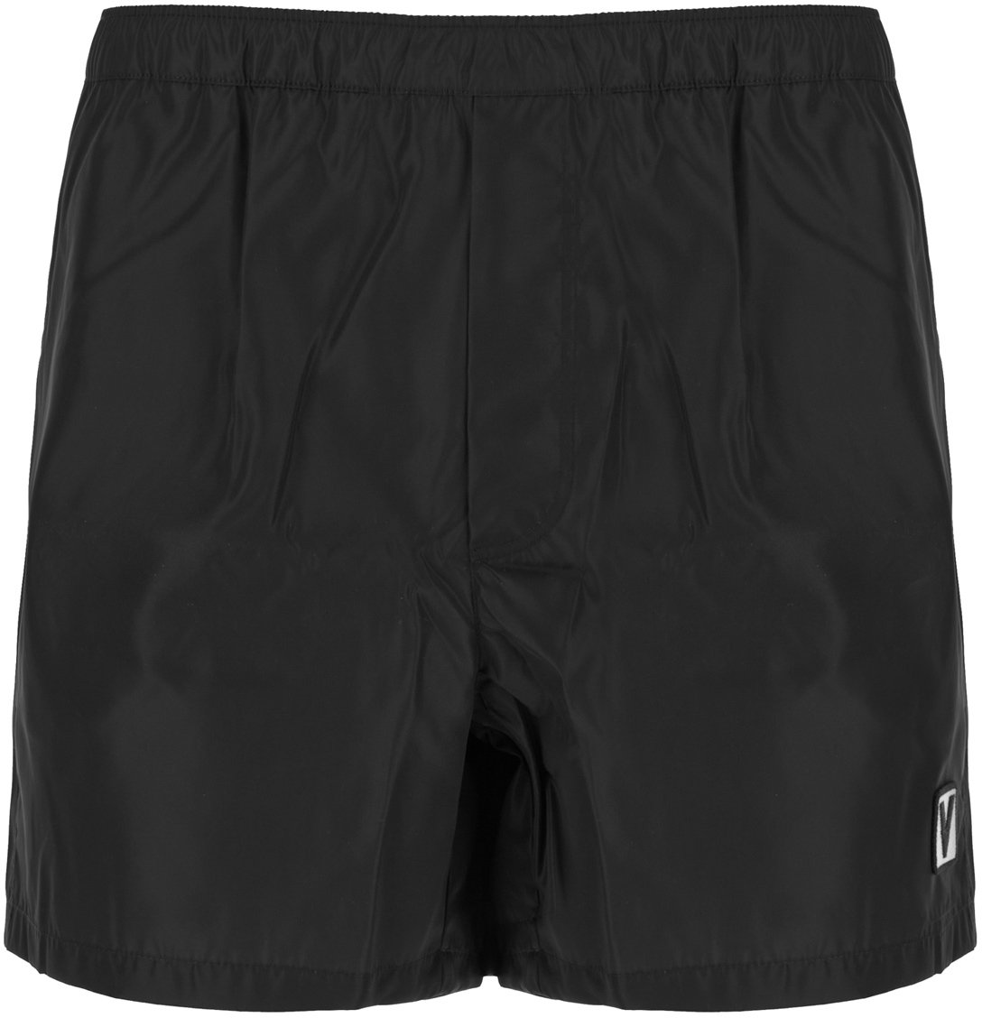 Valentino Valentino Black nylon swimming shorts Zwart