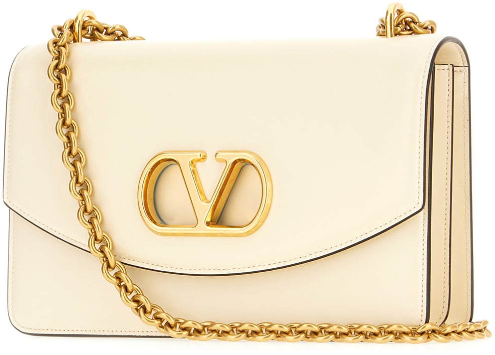 Valentino Valentino Ivory leather shoulder bag Neutraal
