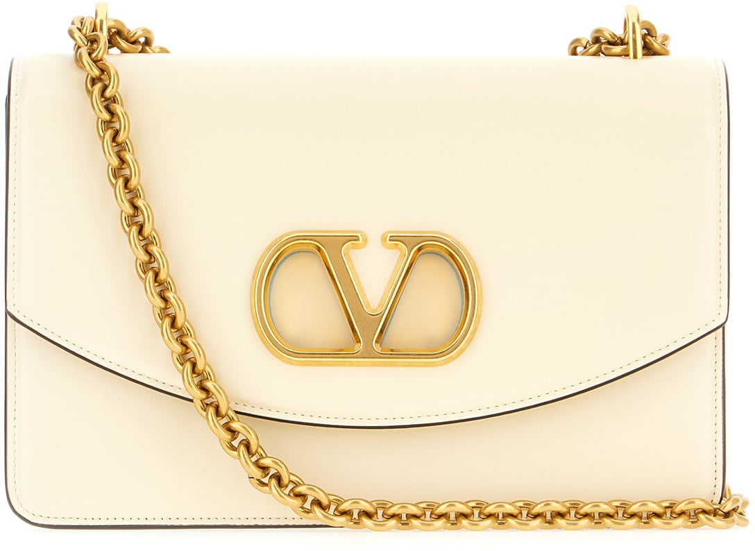Valentino Valentino Ivory leather shoulder bag Neutraal