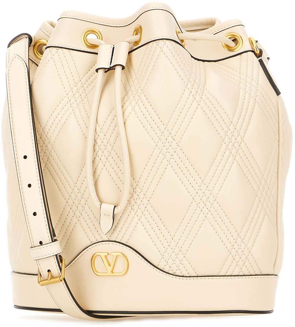 Valentino Valentino Ivory leather crossbody bag Neutraal